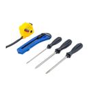 Kit de Ferramentas 5 Itens Tramontina: 1 Trena, 1 Estilete, 2 Chaves de Fenda, 1 Chave Philips Kit de Ferramentas 5 Itens Tramontina: 1 Trena, 1 Estilete, 2 Chaves de Fenda, 1 Chave Philips