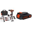 Kit de Ferramentas BLACK+DECKER 12V MAX - 60 Peças para Furadeira e Uso Doméstico