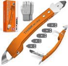 Kit de ferramentas de calafetagem THINKWORK 4 em 1 em aço inoxidável laranja