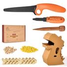 Kit de ferramentas de construção Zlemma Cardboard 163 peças para crianças