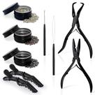 Kit de ferramentas de extensão de cabelo EHDIS 600PCS Micro Beads com alicate