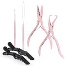 Kit de ferramentas de extensão de cabelo EHDIS Beading Stainless Steel