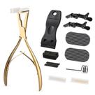 Kit de ferramentas de extensão de cabelo Gomake Tape em aço inoxidável