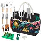 Kit de Ferramentas de Jardinagem OUREST com 22 Peças, Bolsa Tote e Luvas Kit de Ferramentas de Jardinagem OUREST com 22 Peças, Bolsa Tote e Luvas