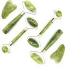 Kit de ferramentas de massagem TIHOOD 6PCS Jade Roller Facial com raspagem