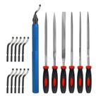 Kit de ferramentas de rebarbação VASTOOLS Alça de metal de 6-1/2 polegadas com 6 limas de agulha Kit de ferramentas de rebarbação VASTOOLS Alça de metal de 6-1/2 polegadas com 6 limas de agulha