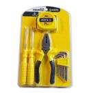 Kit de ferramentas em metal 9 peças alicate chaves trena Kit de ferramentas em metal 9 peças alicate chaves trena