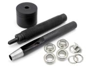 Kit de ferramentas para ilhós CRAFTMEMORE Eyelet Setting 7 mm com 100 ilhós