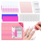 Kit de ferramentas para pressionar as unhas SAVILAND Nail Prep com cola para unhas, 20 unidades