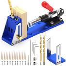 Kit de ferramentas Pocket Hole Jig BLEKOO Atualizou furos angulares de 15