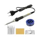 Kit De Ferro De Solda Elétrico Com Temperatura Ajustável 60W, Estação De Retrabalho 5 Em 1 Com