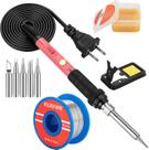 Kit de ferro de soldar MINGQ 60W 110V com 5 pontas intercambiáveis