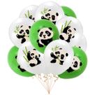 Kit de festa de balões de látex Panda verde e branco 30 unidades de 30 cm Kit de festa de balões de látex Panda verde e branco 30 unidades de 30 cm