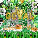 Kit de Festa de Futebol Verde com 255 Balões Roiffcly