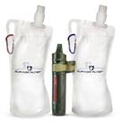 Kit de filtro de água Survivor Filter Squeeze com garrafa e canudo