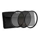 Kit de filtro de lente Focus Camera 46 mm UV CPL ND8 de 3 peças