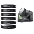 Kit de filtro de lente TELESIN para câmera DJI Osmo Action 3/4/5, pacote com 6