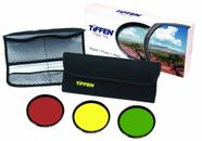 Kit de Filtros Tiffen 77 mm Preto e Branco Vermelho Amarelo Verde