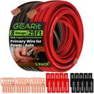 Kit de fio terrestre GearIt CCA de calibre 8 com 15 alças e 20 termorretráteis