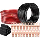 Kit de fios Tuijodaix de calibre 4 (7,62 m cada) vermelho/preto CCA