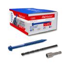 Kit de fixação de âncoras de parafuso FixMaster 1/4 x 9,5 cm com chave de fenda