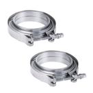 Kit de flange e braçadeira V-Band JDMSPEED em aço inoxidável (2 unidades)