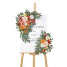 Kit de flores artificiais em arco de casamento BMQDSM Orange 65x50 cm