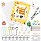 Kit de folhas de plástico retráteis Hayunfiys Shrink Paper 181 unidades