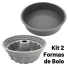 Kit de Formas de Silicone para Bolos e Tortas Cinza