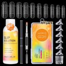 Kit de formas de unhas GELLAKTIK, 100 unidades para gel de poliéster e gel construtor
