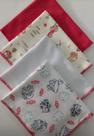 Kit de Fraldas de malha 4 Peças 30x32 2 Estampadas e 2 Lisas