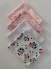 Kit de Fraldas de malha 4 Peças 30x32 2 Estampadas e 2 Lisas com estampas sortidas