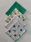 Kit de Fraldas de malha 4 Peças 30x32 2 Estampadas e 2 Lisas Verde