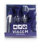 Kit de Frascos Viagem Bolsa Shampoo Sabonetes Álcool Cremes 9 Peças Kit de Frascos Viagem Bolsa Shampoo Sabonetes Álcool Cremes 9 Peças