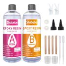 Kit de fundição de resina epóxi Shabebe 960mL Crystal Clear 1:1
