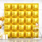 Kit de fundo de parede de balão NISOCY Gold Square Foil x25 Kit de fundo de parede de balão NISOCY Gold Square Foil x25