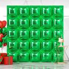 Kit de fundo de parede de balão NISOCY Green Square Foil x25