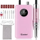 Kit de furadeira para unhas Enniewi Professional 35000RPM sem fio rosa