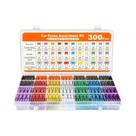 Kit De Fusíveis Automotivos Sortidos De Cores Mistas 300 Peças (160x 90x 50x) Mini, Padrão E Micro