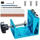 Kit de gabarito de furo de bolso EUASOO com guia de 3 furos de 15