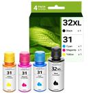 Kit de Garrafas de Tinta SANAIF 31 32XL para HP Smart Tank, 4 Unidades Kit de Garrafas de Tinta SANAIF 31 32XL para HP Smart Tank, 4 Unidades