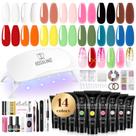 Kit de gel para unhas Poly ROSALIND 14 cores +72 acessórios