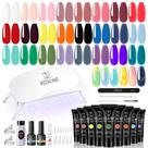 Kit de gel para unhas Poly ROSALIND - 24 cores com acessórios