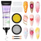 Kit de gel para unhas SAVILAND SSpro X 3D 15 mL sem limpeza transparente com moldes