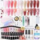 Kit de gel Poly Extension Born Pretty 12 cores com luminária de unhas