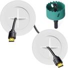 Kit de gerenciamento de cabos Riozoo TV Wire Hider para montagem na parede Kit de gerenciamento de cabos Riozoo TV Wire Hider para montagem na parede