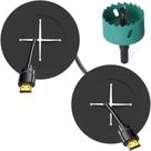Kit de gerenciamento de cabos Riozoo TV Wire Hider para montagem na parede Kit de gerenciamento de cabos Riozoo TV Wire Hider para montagem na parede