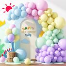 Kit de Globos Rubfac 129 piezas Pastel Macaron de Látex