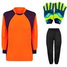 Kit de Goleiro Infantil Camisa + Calça Acolchoada + Luva