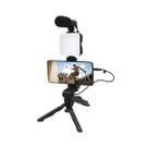 Kit de Gravação 4 em 1 para Smartphone com Tripé e Microfone - TOMATE MTG-2222